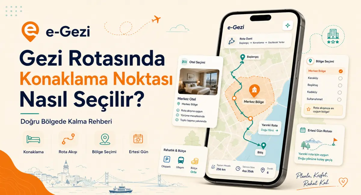 Gezi Rotasında Konaklama Yeri Nasıl Seçilir? Doğru Bölgede Kalma Rehberi