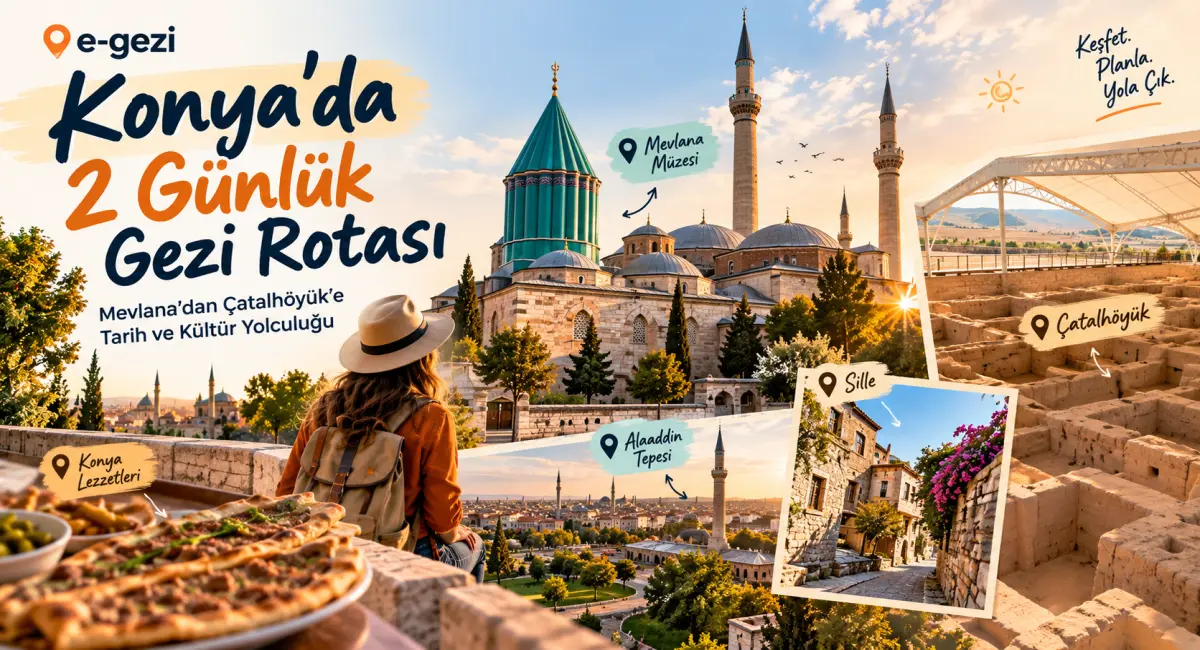Konya’da 2 Günlük Gezi Rotası: Mevlana’dan Çatalhöyük’e Tarih ve Kültür Yolculuğu