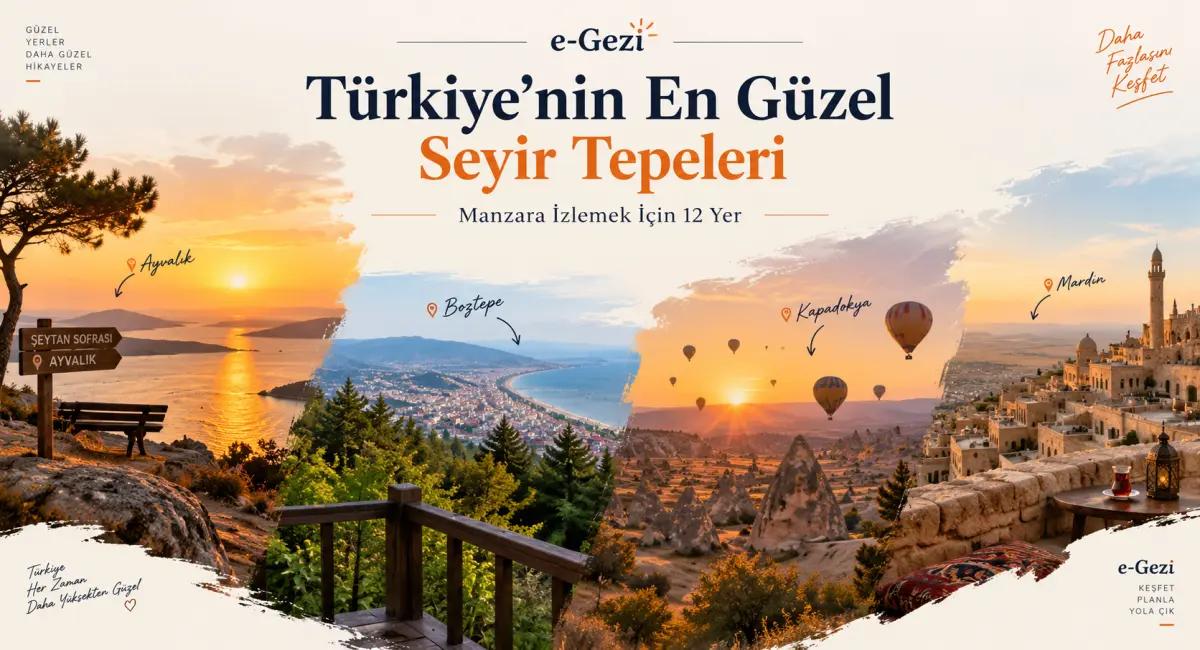 Türkiye’nin En Güzel Seyir Tepeleri: Manzara İzlemek İçin 12 Yer