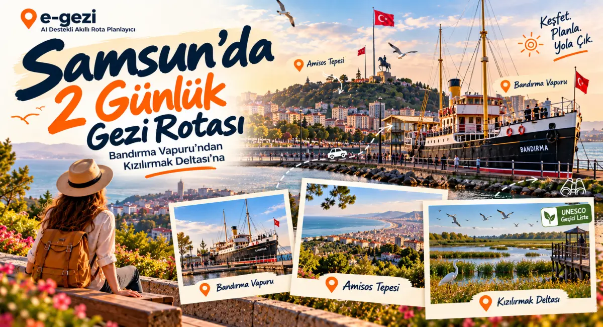 Samsun’da 2 Günlük Gezi Rotası: Bandırma Vapuru’ndan Kızılırmak Deltası’na